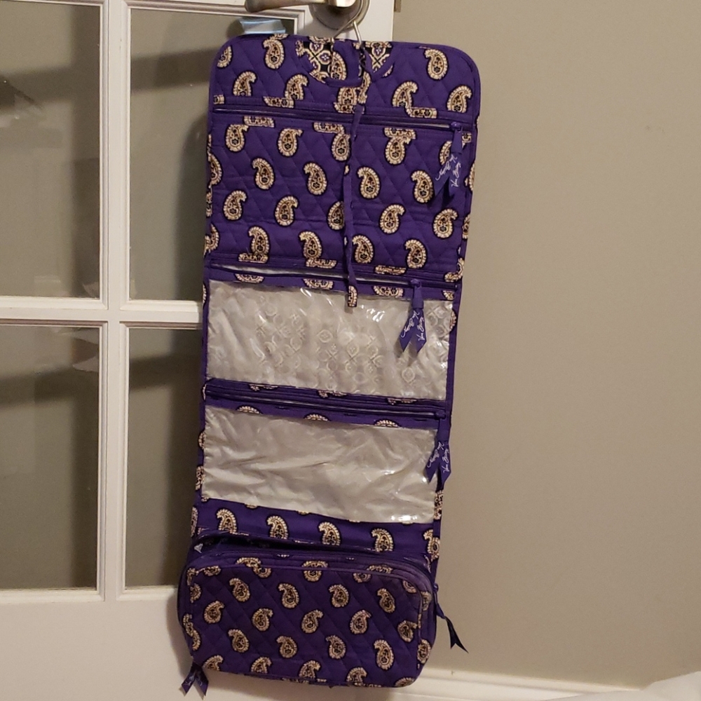 Vera Bradley Purple Paisley hanging travel bag